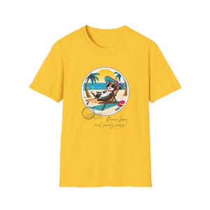 T-shirt grappige kat vakantie ansichtkaart, T-shirt schattige kat, cadeau kattenliefhebber, shirt zomer strand, top vakantie reizen