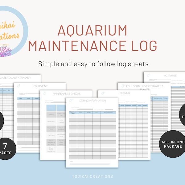 Fish Tank Maintenance Log