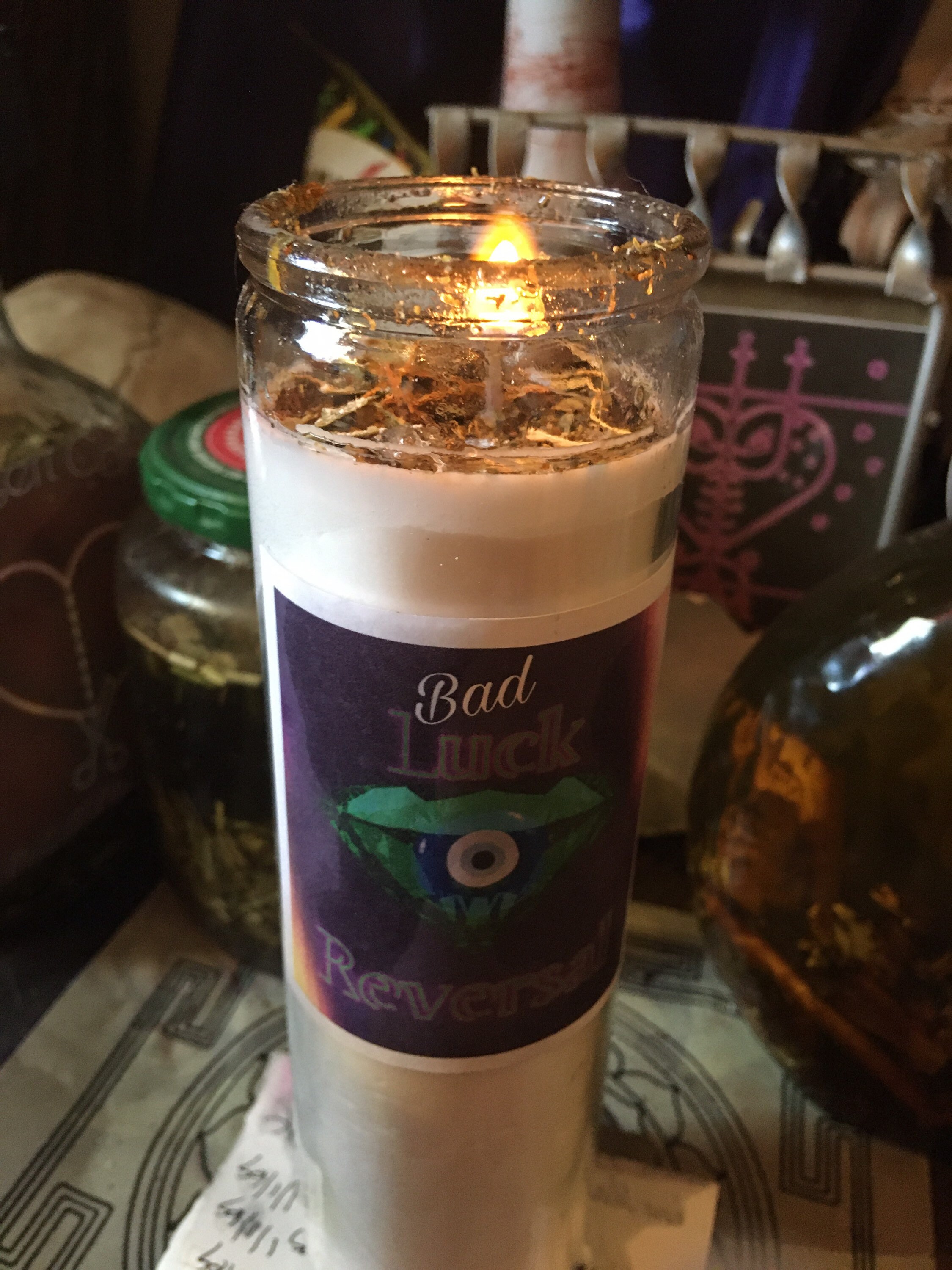 A setting of lights candle vigil with prayers and petition Etsy