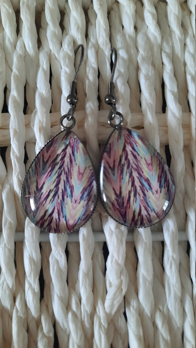 Earrings drop cabochons
