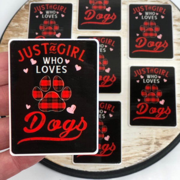 JuST A GIRL Who LoVES DoGS <3~ CoVER MINDeR! ~Coverminder~  Double *Rare Earth* Magnet Strong! These Will Stay Put! 2 X 2.5 inches