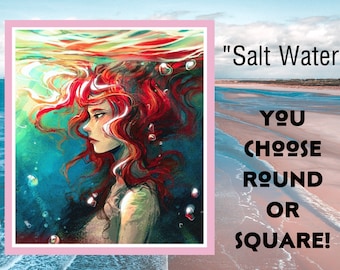 Gretel Lusky "Salt Water" ~62cm x 70cm~ SQUARE or ROUND Diamond Painting Kit *Distracted by Diamonds (R)* Ships from US ~Poured Glue Canvas