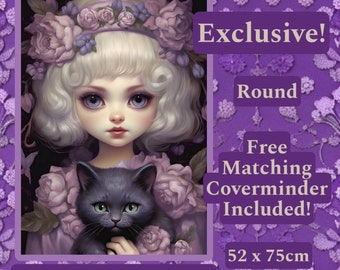 FREE GIFT! "Violet Tchotchke" by Anne-Laure Goupil ~Distracted By Diamonds Diamond Painting Kit~ RoUND DRiLL w/ Free Gift! Ships From uSA