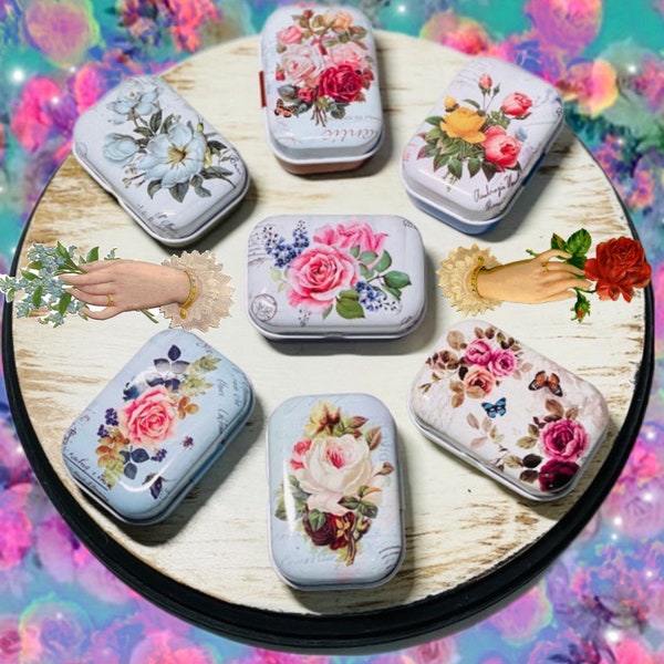 SuPER STiCKY PaddyWaxx ~PWSS~ The **ORIGINAL** HANDMADE Diamond Painting Drill Pen Wax *Limited Edition* PRINTeD TiN **SHaBBY CHiC FLoRALS**