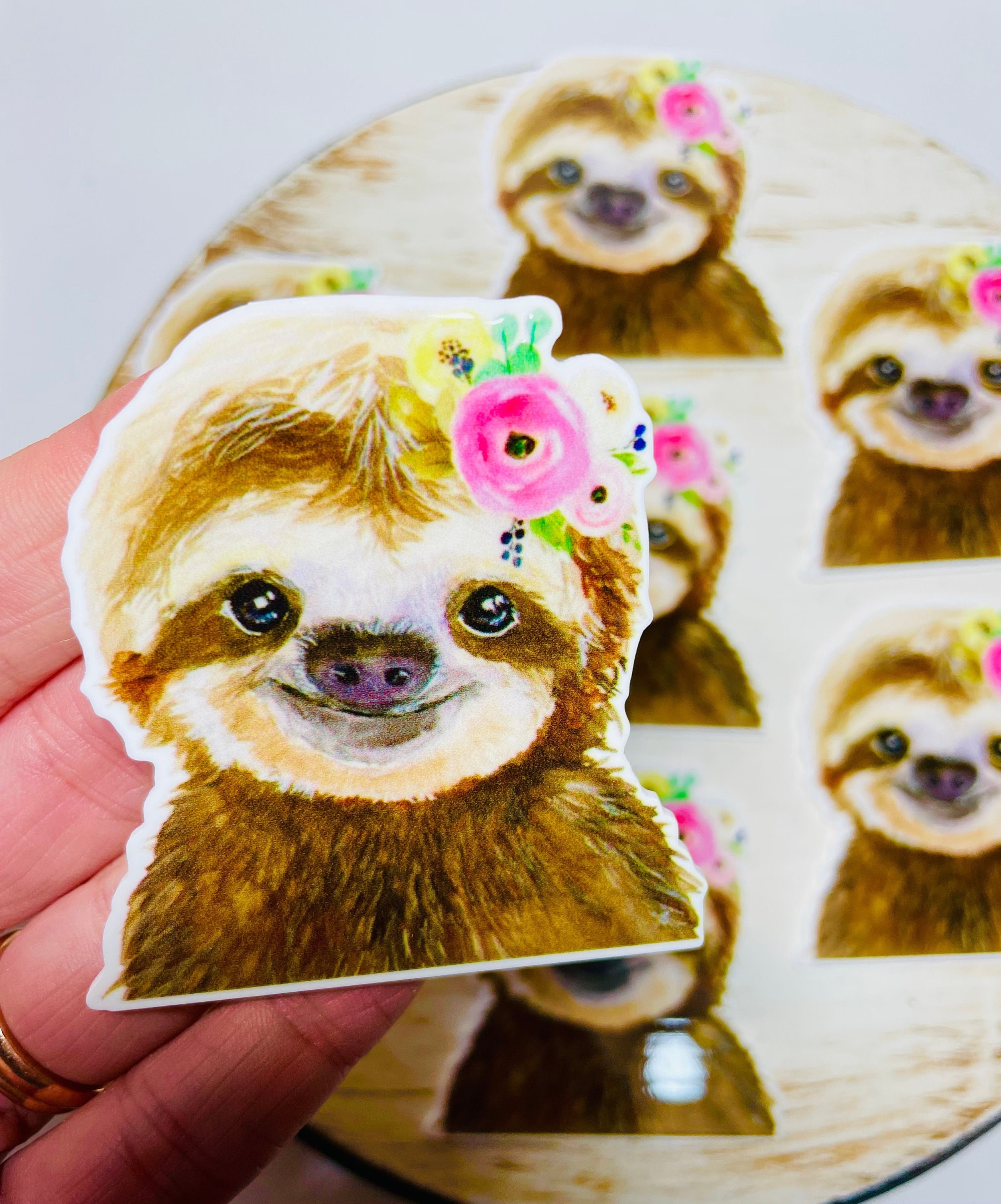SAVANNAH the SLOTH ~Diamond Painting CoVER MINDeR! ~Coverminder~ Needle Minder~Needle Nanny~Refrigerator Magnet~ Assembled in the uSA