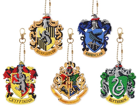 HOUSES OF HOGWARTS diamond Painting Key Chain Set of 5 so Cute to