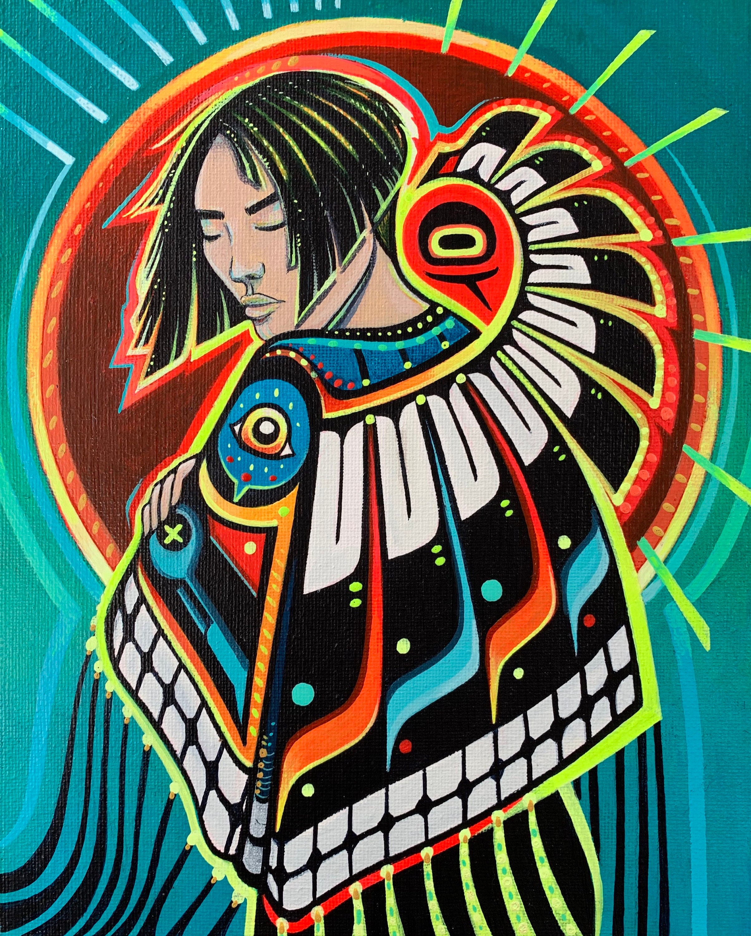 Licensed Stephanie Littlebird Fogel  "TWO SPIRIT" ~52x65cm …