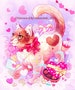 Puffy Gator Kitty Series!!: 'VALENTINE KITTY' 62 x 74cm Round w/ 2 AB Drills! Diamond Painting Kit *Distracted by Diamonds (R)* EXCLuSIVE! 