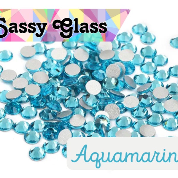 SASSY GLASS~ True Glass ~(AQUAMARINE) Round Diamond Painting Drills *Distracted by Diamonds* High Quality *American Company* 3 grams