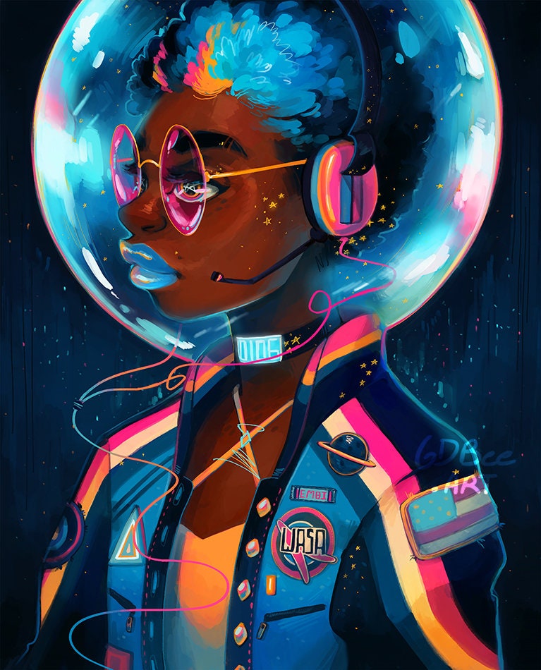 Geneva Bowers: "Space Letterman II" ~60 x 75cm~ Full Round …