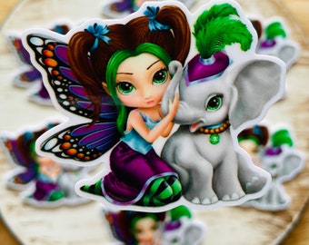 MARDI GRAS FAIRY~Diamond Painting CoVER MINDeR! ~Coverminder~ Needle Minder~Needle Nanny~Refrigerator Magnet~ Assembled in the uSA