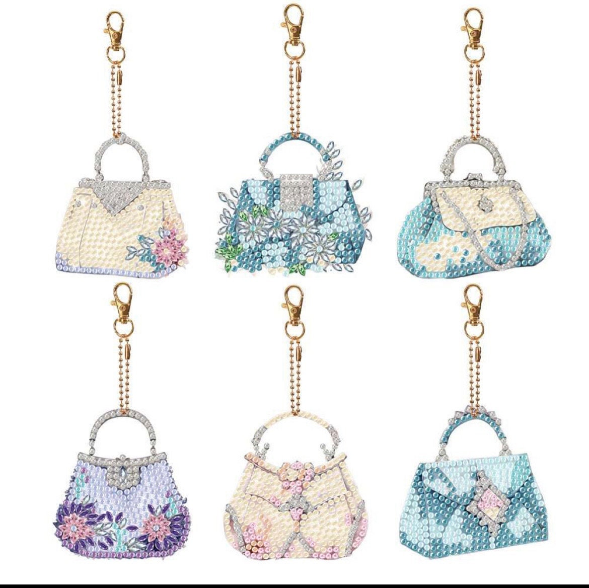 High Quality I Love You Diamond Painting Ornaments Pendants Key Ring Small  Diamond Art for Kids And Adults Bag Keychains