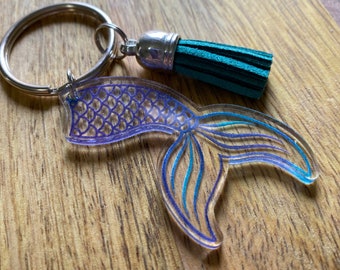 Mermaid tail acrylic key chain, keychain-key chain, acrylic key chains, acrylic keychain, key chains, acrylic