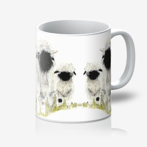 Sheep Mug -  Valais Blacknose Sheep - From art by Sam Coull