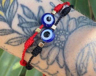 Evil Eye Bracelet, Red Evil Eye Jewelry, Nazar Protection Bracelet, All Seeing Eye Jewelry, Spiritual Protection Gift, Amulet Jewelry