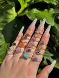 Buy 2 get 1 Free | Crystal Ring, Natural Gemstone Ring, Custom Jewelry, Gemstone Ring, Personalized Ring, Raw Crystal Ring, Dainty Wire Ring