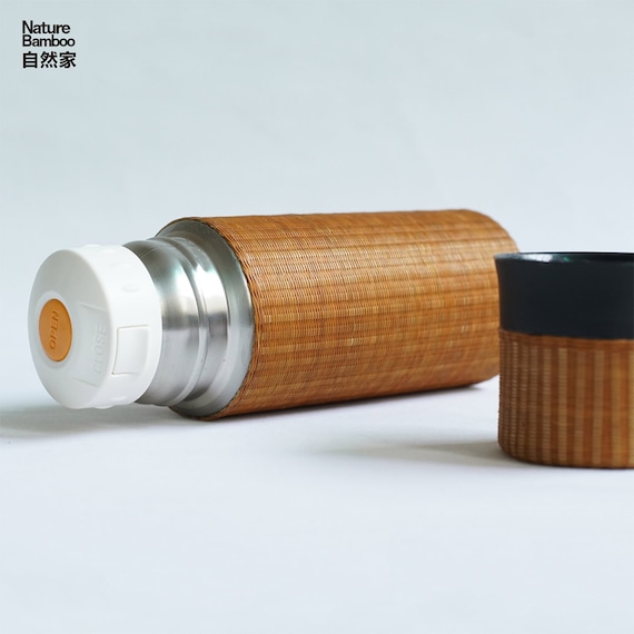 Handwoven Luxury Bamboo Vacuum Cup/ Thermos Cup/ Travel Mug - on sample sale - by NatureBamboo