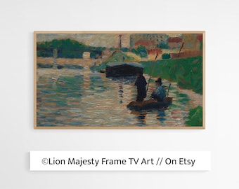 賑やかな街のストリートペインティング、Samsung Frame TVアート