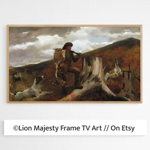 Samsung Frame TV Art, Winslow Homer A Huntsman and Dogs, Frame TV Art, Instant Download art, Digital TV File, samsung art tv
