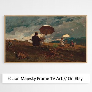 Samsung Frame TV Art, Winslow Homer Artist Sketching in White mountains, Frame TV Art, Instant Download art, Digital TV File, samsung art tv