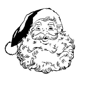 Vintage Santa SVG Santa Claus Svg Christmas svg Santa Face Designs  Santa Head