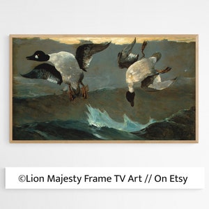 Samsung Frame TV Art, Winslow Homer Right and Left, Frame TV Art, Instant Download art, Digital TV File, samsung art tv