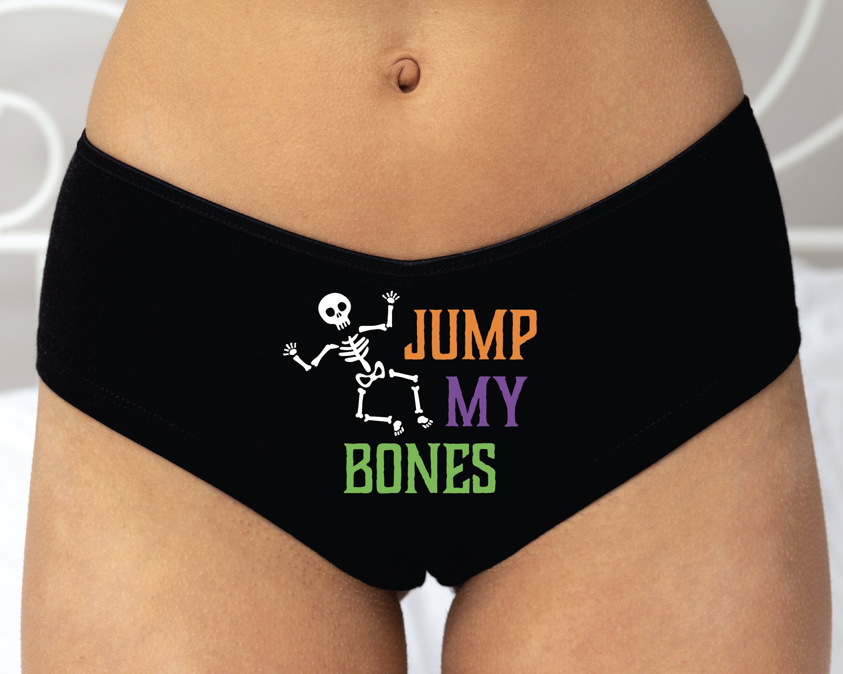 Jump My Bones Halloween Panties Halloween Underwear Boner Etsy