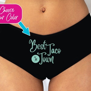 Taco Dirty To Me Womens Panties Funny Mexican Food Sex Graphic Novelty  Underwear For Ladies (Green) - M : : Clothing, Shoes & Accessories