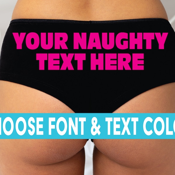 Custom Personalized Panties | Your Words Here Underwear | Glow Party Panties | Bachelorette Party Gift | Booty Shorts | Custom Lingerie