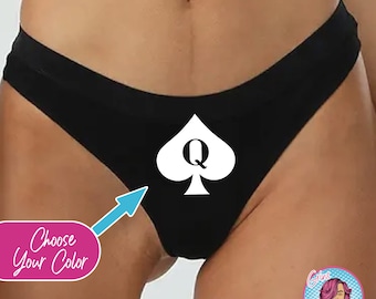 Queen of Spades Panties, BBC Only Underwear, Custom Panties. I Love BBC, Bachelorette Party Gift, Custom Lingerie, Custom Underwear