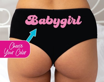 Babygirl Boy Short Panties | DDLG | Yes Daddy | Daddy's Babygirl | Daddy Panties | Daddy's Little One | Submissive | Daddy's Little Kitten