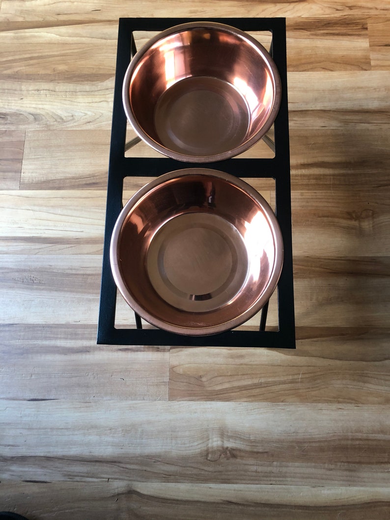 Metal Dog Bowl Stand large Etsy