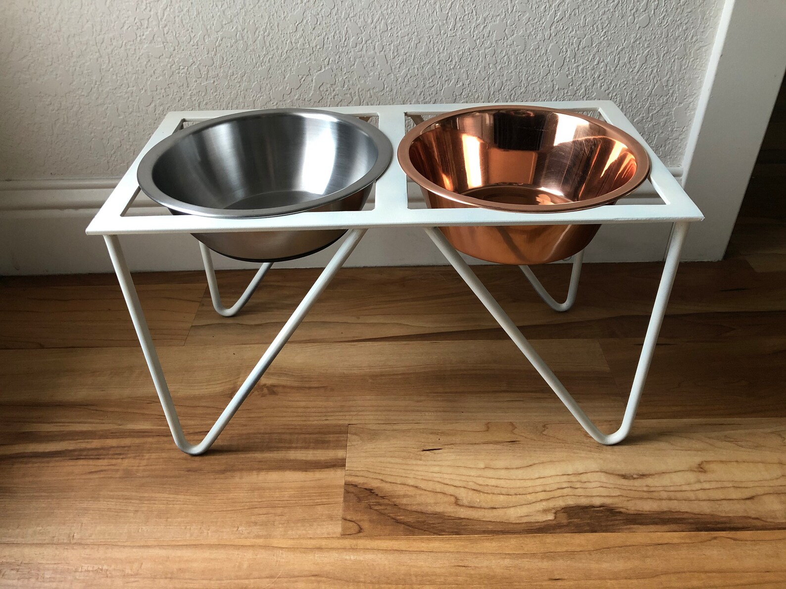 Metal Dog Bowl Stand Etsy