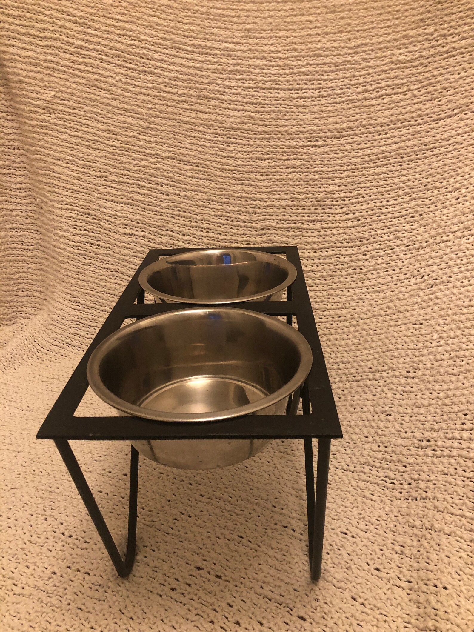 Metal Dog Bowl Stand Etsy