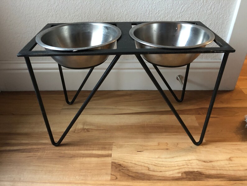 Metal Dog Bowl Stand large Etsy