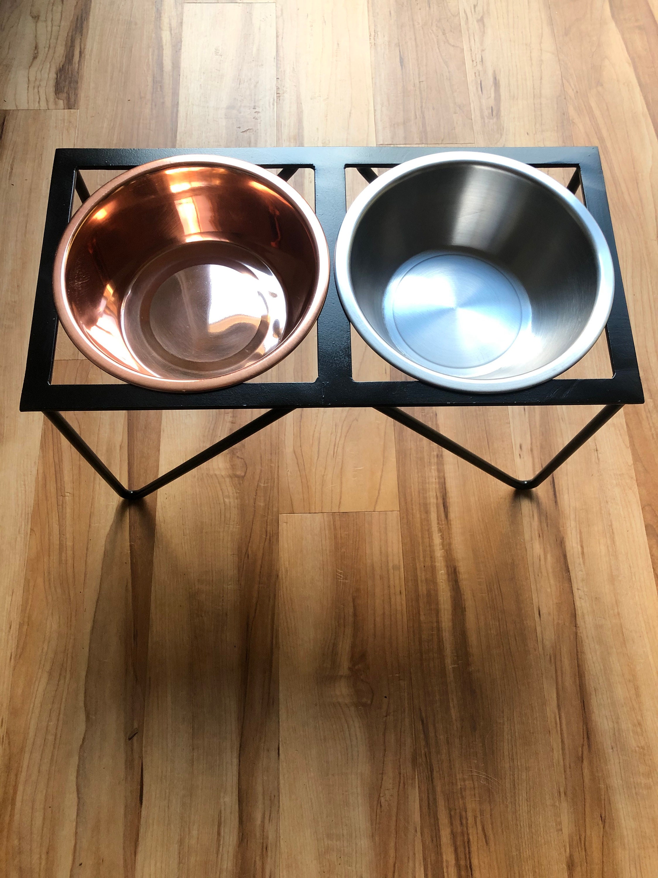 Metal Dog Bowl Stand Etsy