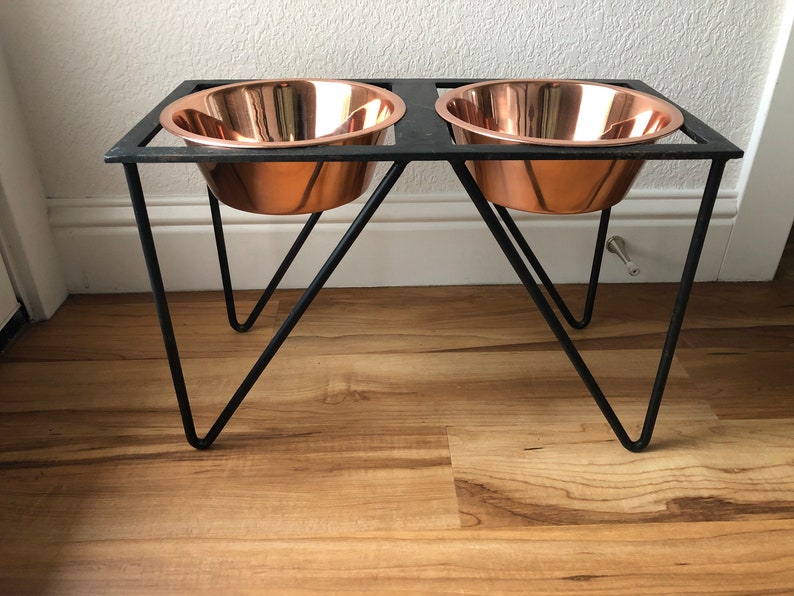 Metal Dog Bowl Stand large Etsy