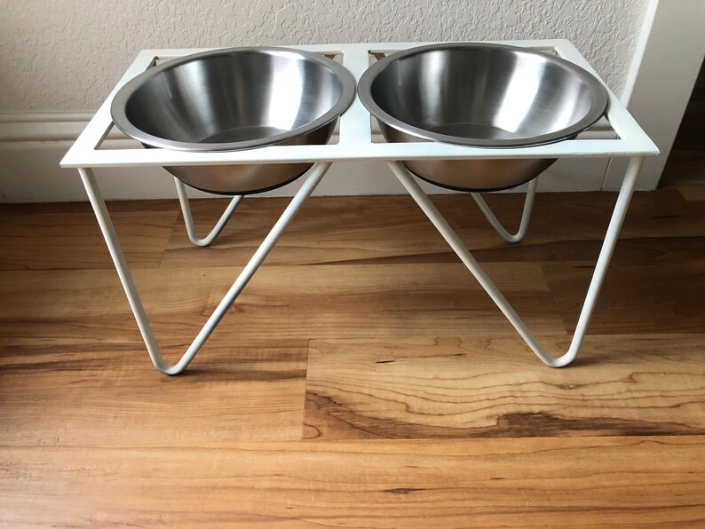 Metal Dog Bowl Stand large Etsy