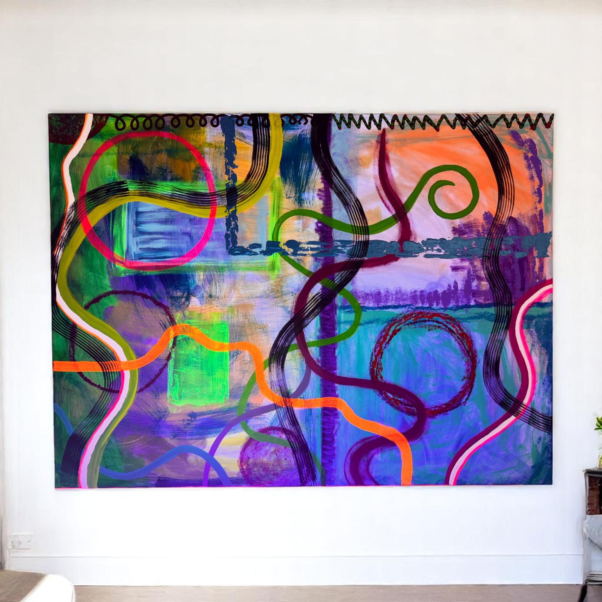 抽象アート作品 混合メディア 抽象アート作品 混合メディア