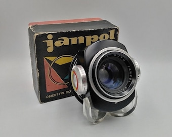 Lente vintage Janpol Color 5,6/80 mm PZO M42 4 filtros Polônia
