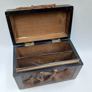 Caja vintage para naipes, Naipes, Madera vintage, Cofre antiguo, Regalo vintage, Vintage
