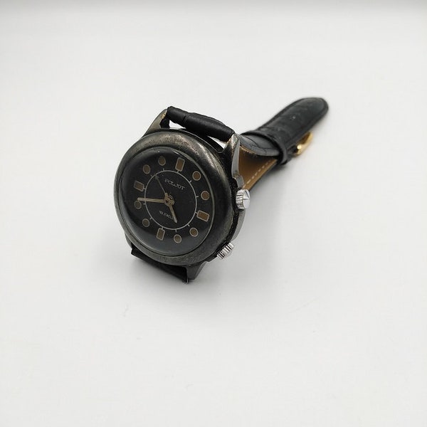 Vintage watch, men's wristwatch, POLJOT watch with alarm, Soviet men's watch, Made in USSR, Original watch
