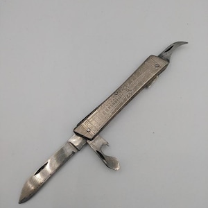 Vintage knife of USSR, Tourist knife, Made in USSR, Pocket knife, Antique knife, Komsomol, BAM, Baikal-Amur highway