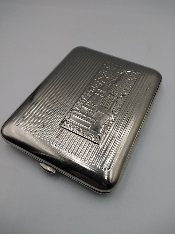 communist cigarette case Soviet Vintage Cigarette Case, Moscow Kremlin, Stalin, Lenin, Soviet  Vintage, Made in USSR, Soviet Union, Communist Party (3)