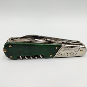 Vintage knife of USSR, Tourist knife, Made in USSR, Pocket knife, Antique knife, USSR multitool knife
