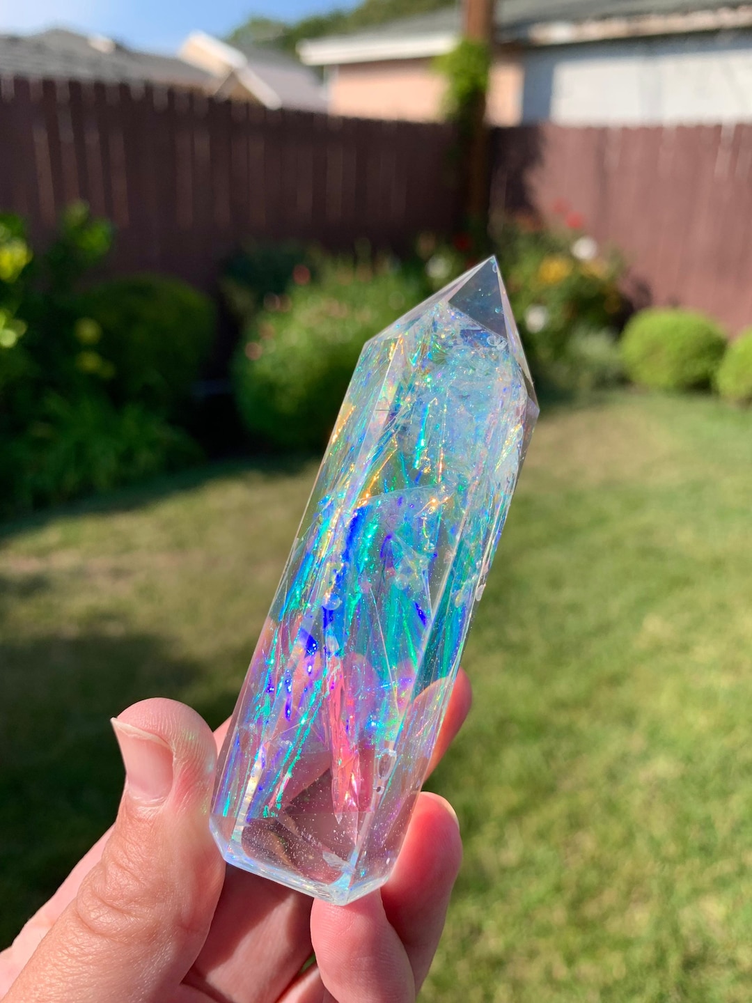 Buy Opal and Moonstone Resin Crystal Tower Online in India - Etsy