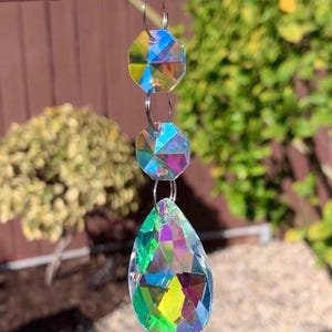 1 Hanging 38mm Prism Sun Catcher 2 Styles