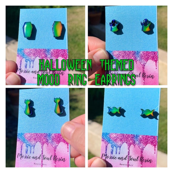 Mood ring earrings deals