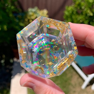 Holographic Celestial Tea-Light Holder, Ring Trinket Dish