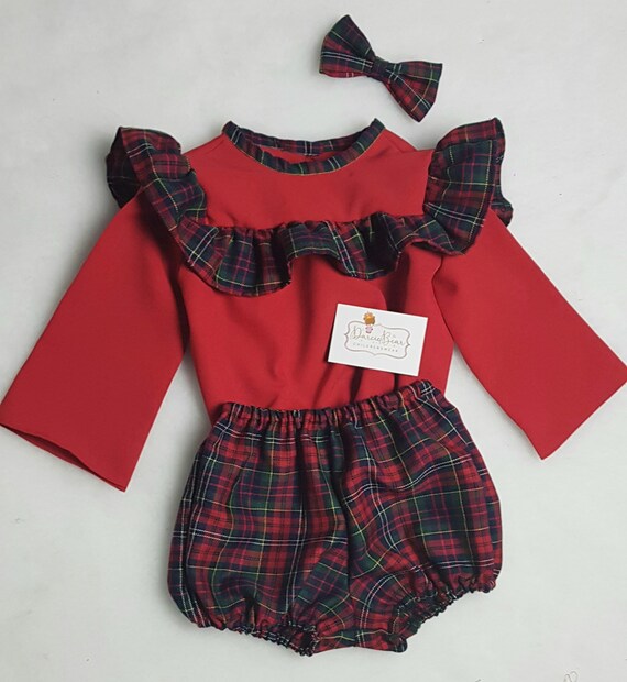 tartan baby girl outfit